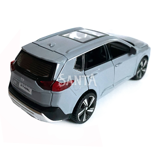 Игрушечная машинка металлическая Nissan X-Trail VC-Turbo 300, ниссан, серая, звук, свет, инерция, откр двери, капот, Автоэксперт, 1:32,14,5*7*6см (ТК-10415) - изображение 6