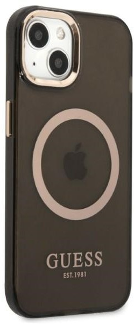Etui plecki Guess Gold Outline Translucent MagSafe do Apple iPhone 13 Black (3666339057022) - obraz 3