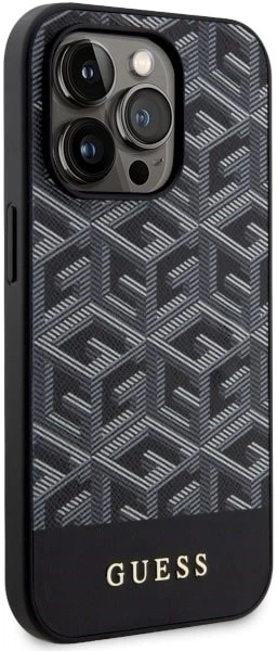 Etui plecki Guess G Cube Stripes MagSafe do Apple iPhone 14 Pro Black (3666339112448) - obraz 3