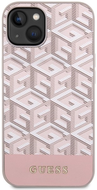 Панель Guess G Cube Stripes MagSafe для Apple iPhone 14 Plus Рожевий (3666339112516) - зображення 2