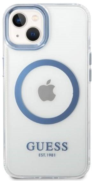 Etui plecki Guess Metal Outline Magsafe do Apple iPhone 14 Plus Blue (3666339069797) - obraz 2