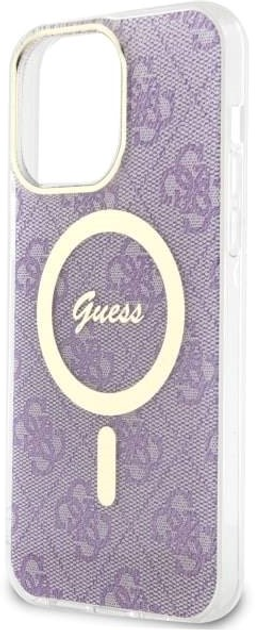 Панель Guess 4G MagSafe для Apple iPhone 14 Pro Max Фіолетовий (3666339118259) - зображення 3