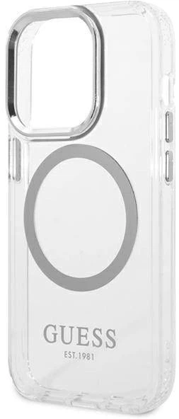 Панель Guess Metal Outline Magsafe для Apple iPhone 14 Pro Max Сріблястий (3666339069858) - зображення 3