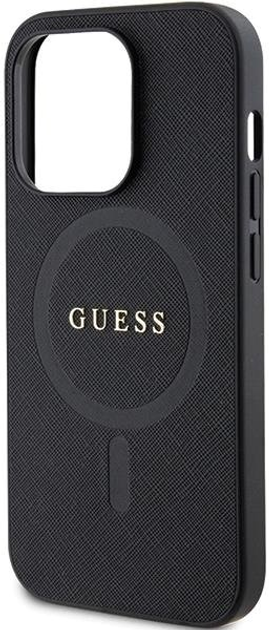 Панель Guess Saffiano MagSafe для Apple iPhone 14 Pro Max Чорний (3666339155759) - зображення 3