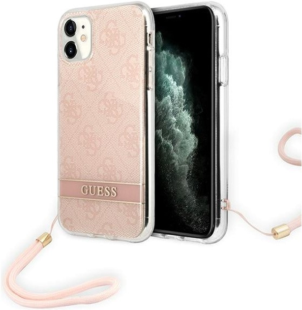 Панель Guess 4G Print Strap для Apple iPhone 11 Рожевий (3666339041960) - зображення 2