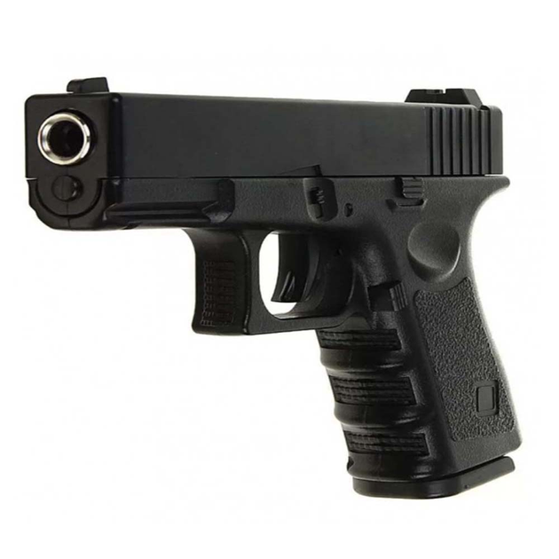 Дитячий страйкбольний пістолет Glock 17 металевий з кульками Galaxy G15 Чорний - зображення 1