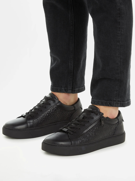 Sneakersy męskie skórzane do kostki Calvin Klein HM0HM01188 41 Czarne (8720108734905) - obraz 4