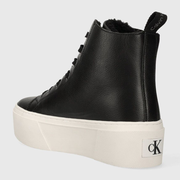 Жіночі кеди високі Calvin Klein Jeans YW0YW01180 40 Чорні (8720108603522) - зображення 3