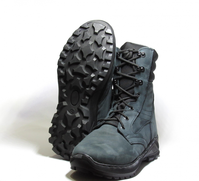 Берцы зимние с мембранным утеплителем до -20'С, обувь для военных, Нацгвардии, полиции KROK BЗ4, 43 размер, черные, 01.43 - изображение 1