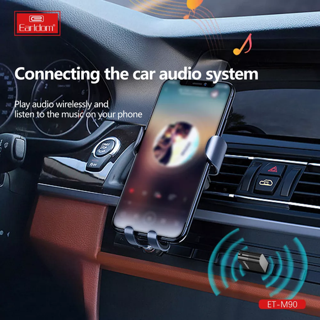 Автомобильный Bluetooth модулятор Earldom ET-M90 Bluetooth-адаптер Черный - Фото 4 Автомобильный Bluetooth модулятор Earldom ET-M90 Bluetooth-адаптер Черный - изображение 4