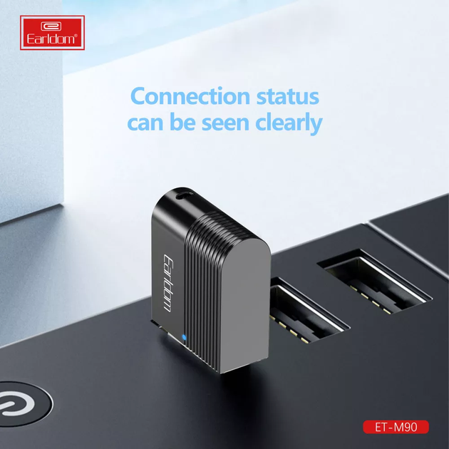 Автомобильный Bluetooth модулятор Earldom ET-M90 Bluetooth-адаптер Черный - Фото 7 Автомобильный Bluetooth модулятор Earldom ET-M90 Bluetooth-адаптер Черный - изображение 7