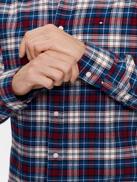 Сорочка чоловіча Tommy Hilfiger MW0MW32890-DeepIndigo-Multi M Бордова (8720645076957) - зображення 4