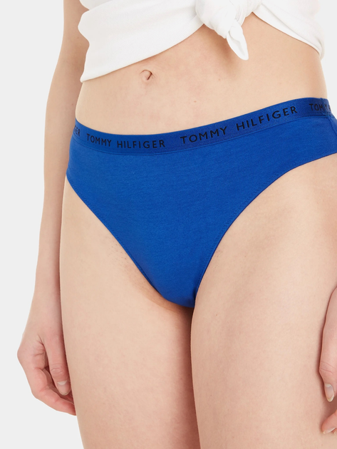 Zestaw damskich majtek typu tanga 3 szt Tommy Hilfiger UW0UW04889 S-M Wielobarwny (8720645442271) - obraz 8