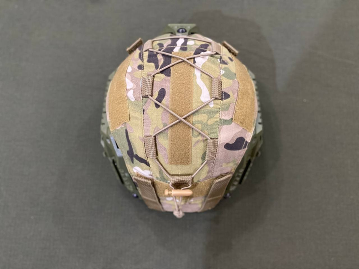 Кавер тактический multicam для шлема на каску Sestan Busch кавер мультикам фаст без ушей чехол на шолом L - изображение 2