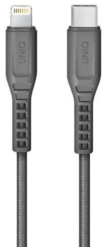 Kabel Uniq MFI Flex USB Type-C - Lightning 18W 30 cm Szary (8886463668719) - obraz 1