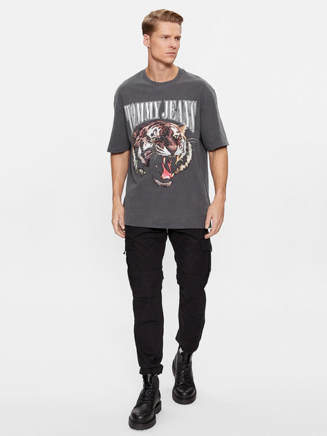 Koszulka męska bawełniana Tommy Jeans DM0DM17740 M Szara (8720645023821) - obraz 3