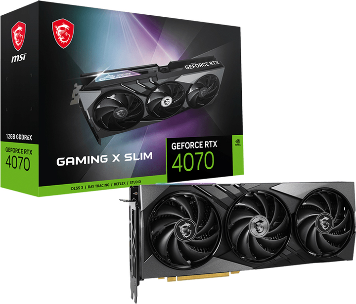 Видеокарта MSI PCI-Ex GeForce RTX 4070 Gaming X Slim 12GB GDDR6X (192bit) (2625/21000) (HDMI, 3 x DisplayPort) (RTX 4070 GAMING X SLIM 12G) - изображение 7