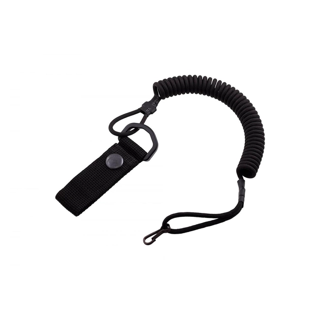 Тренчик карабин шнур страховочный витойшнур спиральный паракорд черный 971 MS - изображение 1
