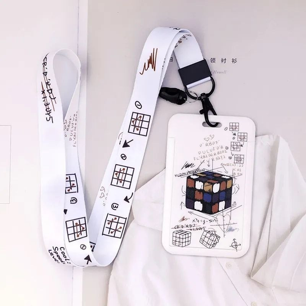 Офісний бейдж на шию Chansin Rubik's Cube Вертикальный (71898457 ...