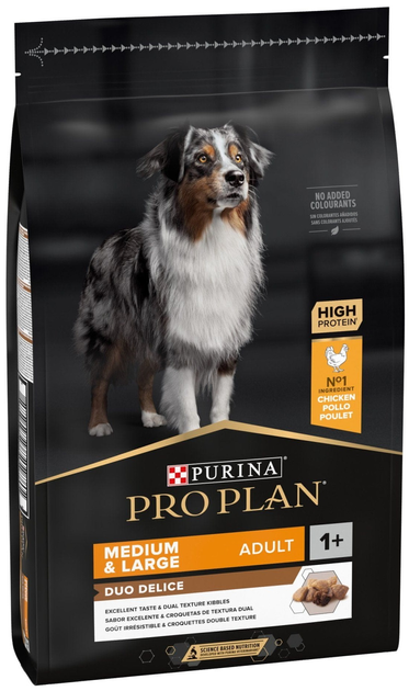 Sucha karma Purina Pro Plan DUO DELICE Medium and Large dla dorosłych psów wszystkich ras 10 kg (7613034083746) - obraz 2