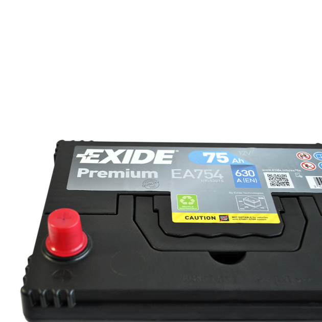 Автомобільний акумулятор EXIDE Premium Asia 75Аh 630A R+ - зображення 4