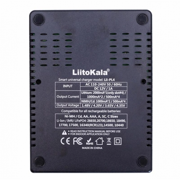 Зарядний пристрій LiitoKala Lii-PL4 для 4x акумуляторів АА/ААА/18650/26650/21700 - зображення 5