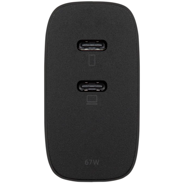 Зарядное устройство Native Union Fast GaN Charger PD 67W Dual USB-C Port, Black (FAST-PD67-BLK-INT) - изображение 6