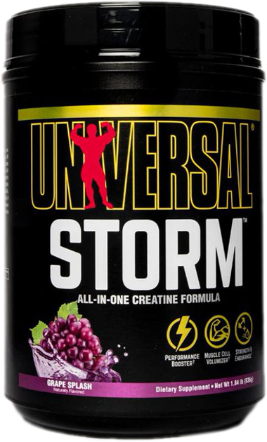Kompleks kreatyny Universal Nutrition Storm 836 g Jar Grape Splash (0039442048004) - obraz 1