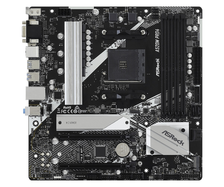 Материнська плата ASRock A520M Pro4 Socket AM4 - изображение 2