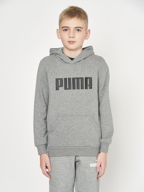 Puma grey hotsell hoodie junior