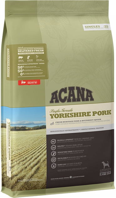 Sucha karma ACANA Yorkshire Pork dla psów wszystkich ras 11.4 kg (0064992572129) - obraz 1