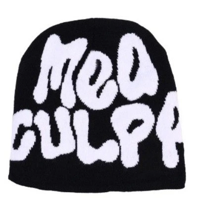 Шапка Mea Culpas Beanie Bonnet Y2k K-pop Gorros чорна – Стильні