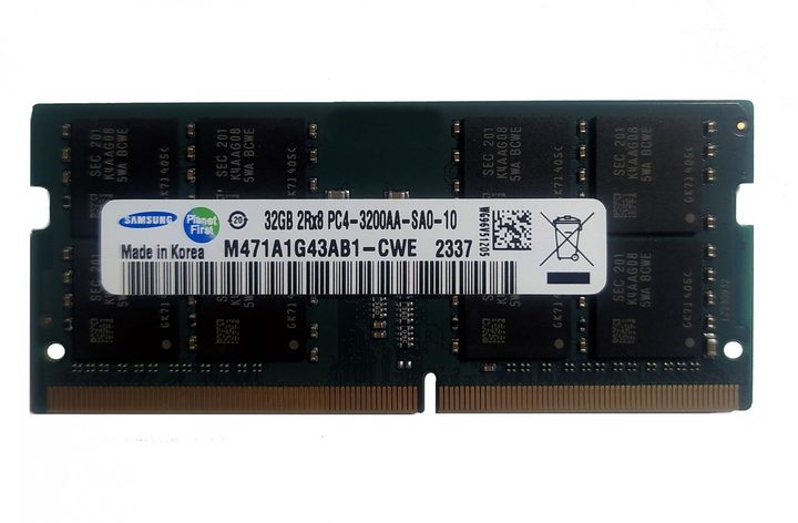 Память для ноутбука Samsung 32 GB SO-DIMM DDR4 3200 MHz (M471A4G43AB1 ...