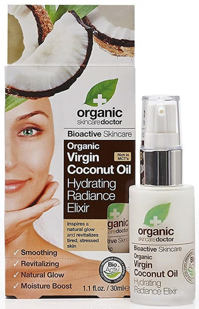 Serum do twarzy Dr. Organic Virgin Coconut Oil Facial Serum 30 ml (5060176674929) - obraz 1