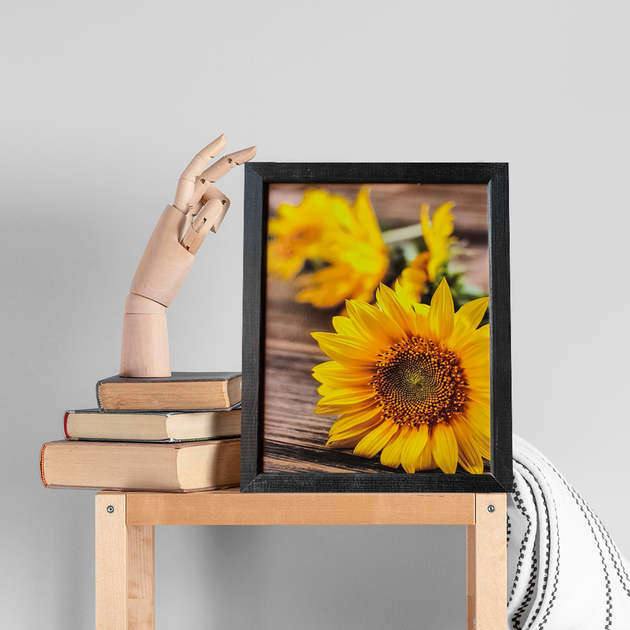 Фотокартина в дерев'яній рамі Sun flower 2 20х25 см POS-2025-091 - зображення 2