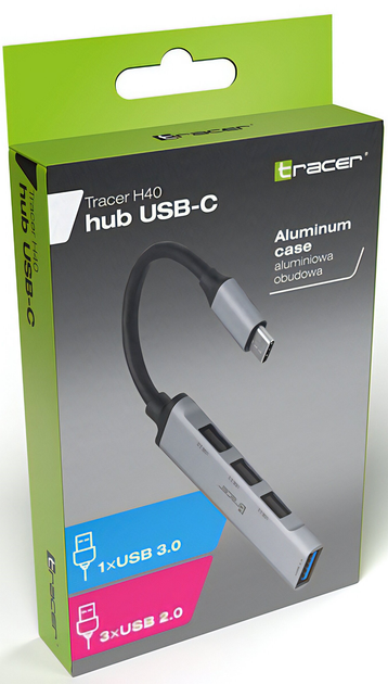 Adapter Tracer H40 USB Type-C, USB 3.0 (TRAPOD46999) - obraz 4