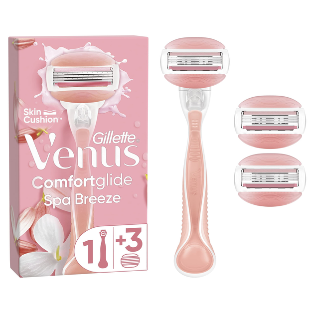 Maszynka do golenia damska Gillette Venus Comfortglide Spa Breeze damska + 3 wymienne wkłady (7702018469680) - obraz 1