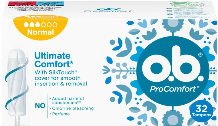 Tampony o.b. Pro Comfort Normal 32 szt (3574660240030) - obraz 1