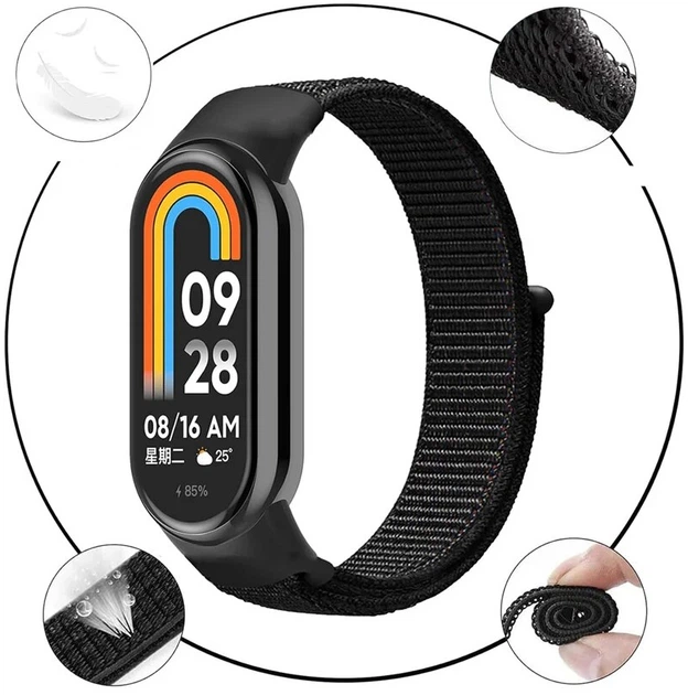 Ремешок Drobak Nylon Premium для Xiaomi Mi Smart Band 8/9/10 Pink Sand (191952) - изображение 2