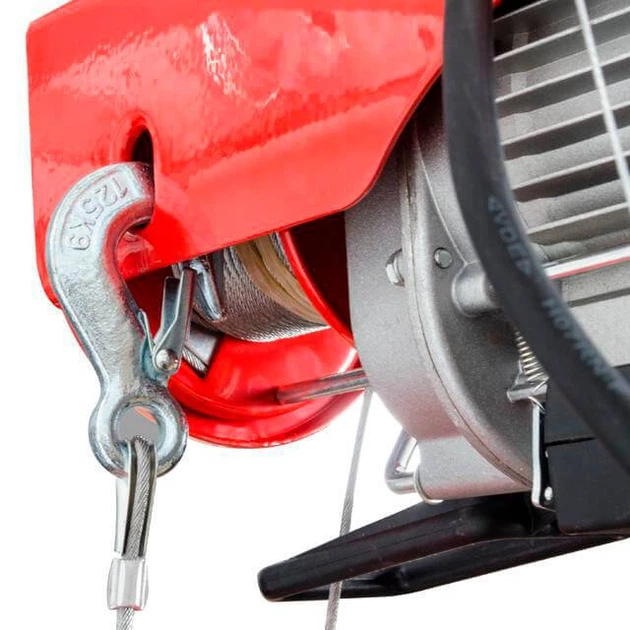 Лебідка електрична 220/230 В, 500 Вт, 125/250 кг, трос 3.0 мм * 12 м INTERTOOL GT1481 - изображение 8