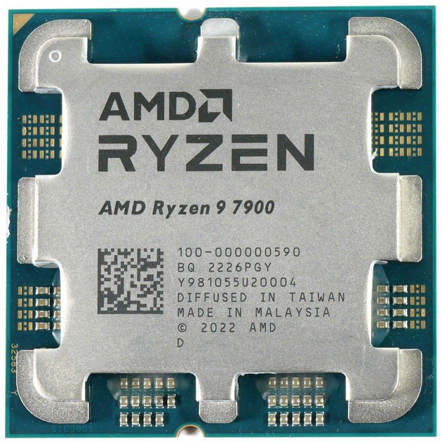 Процесор AMD Ryzen 9 7900 MPK (100-100000590MPK) (Socket AM5, 24T, 5.4 ГГц, Box) - изображение 1