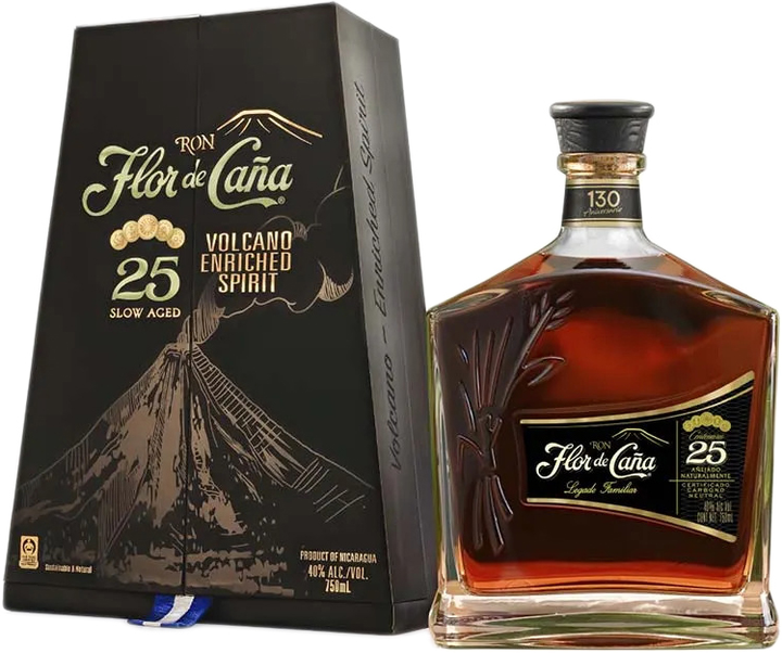 Ром "Flor de Cana" 25 YO 0.7 л 40% в подарочной упаковке (26964854527 ...