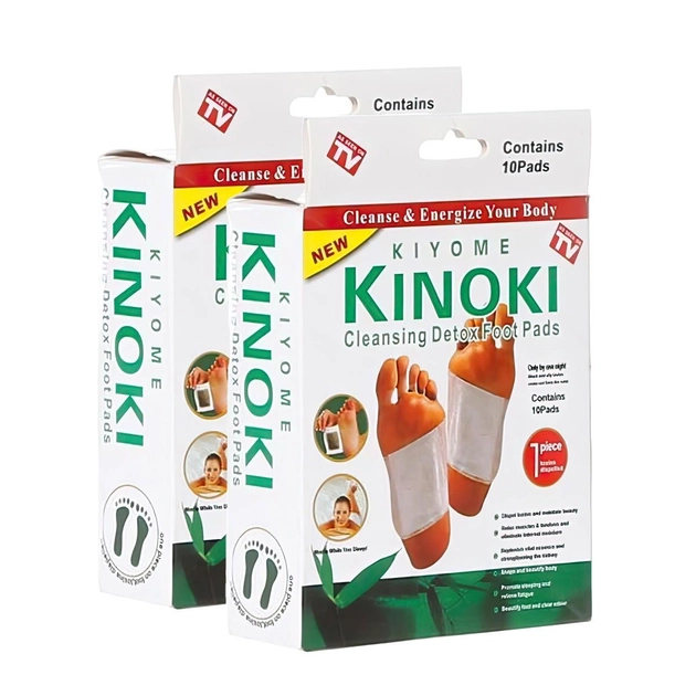 Комплект 2 упаковки, пластырь для выведения токсинов Kinoki 10 шт./уп. (3000079-TOP-2) - зображення 1