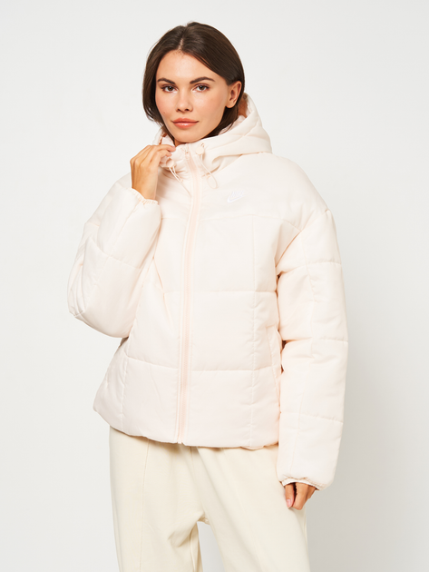 Акція на Куртка зимова коротка жіноча Nike W Nsw Esstl Thrmr Clsc Puffer FB7672-838 S Рожева від Rozetka