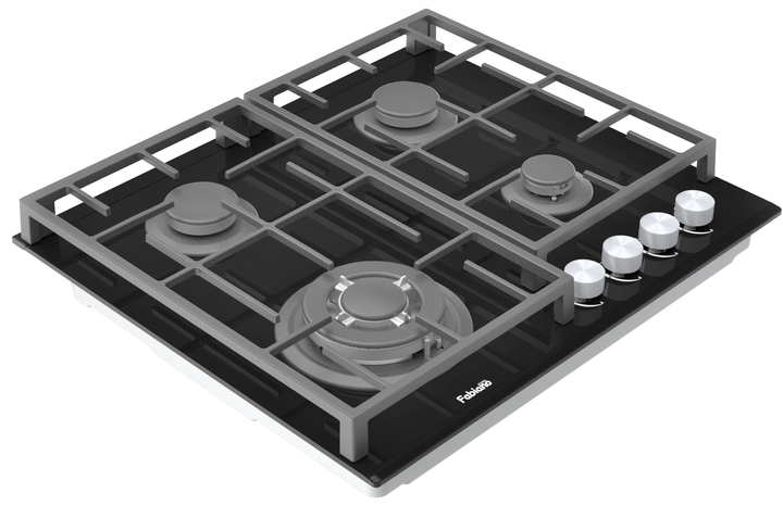 Варильна поверхня газова Fabiano FHG 8244 VGHT Black Glass 8111.406.1470 - изображение 3