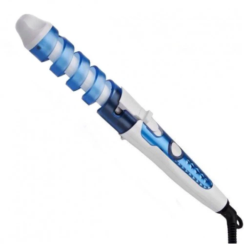 Плойка для укладки волос спиральная Nova 5377 White Blue (10966) - изображение 4