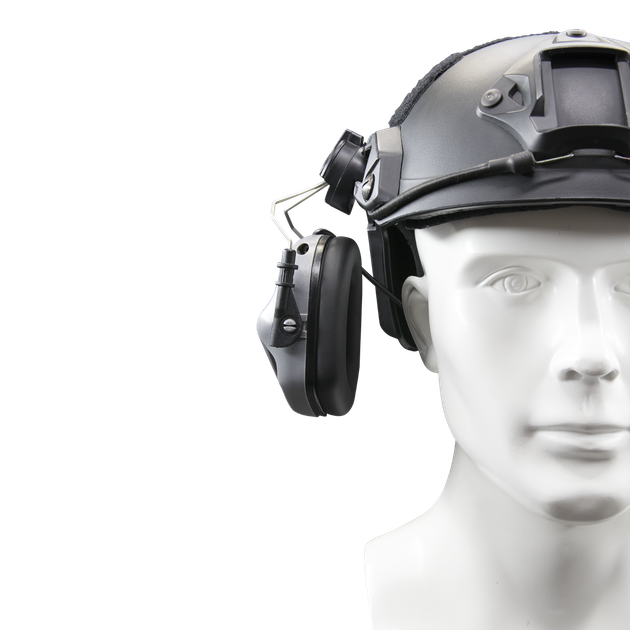 Outlet!!! Монтаж активних навушників M31/32 на планки шолома ARC (комплект 2 шт.) — Black [Earmor] - зображення 7