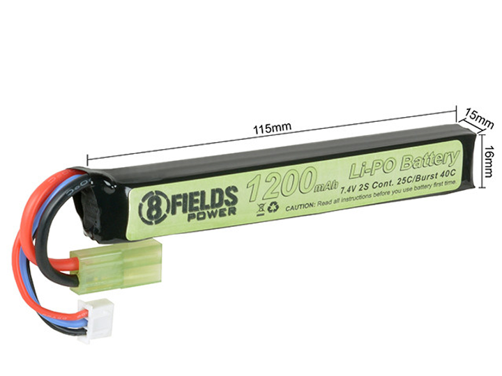 Акумулятор 8Fields LiPo 7.4 V 1200 mAh 25/40C - зображення 2