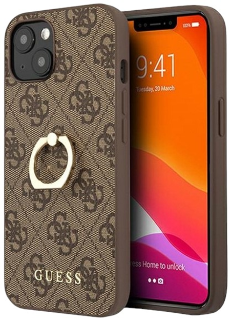 Панель Guess with Ring Stand для Apple iPhone 13 mini Brown (3666339023959) - зображення 1