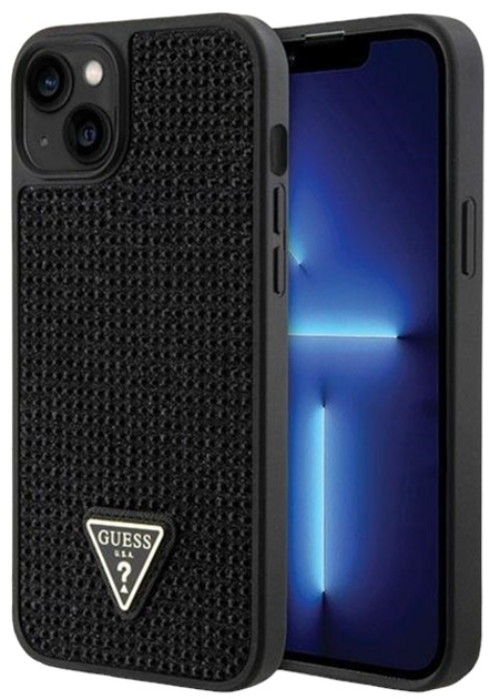 Панель Guess Rhinestone Triangle для Apple iPhone 14 Plus Black (3666339120023) - зображення 1